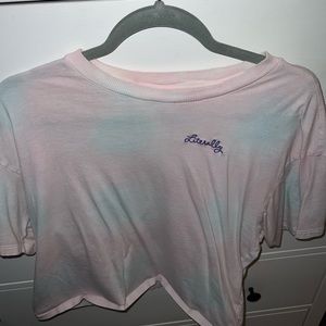 Embroidered crop top t shirt
